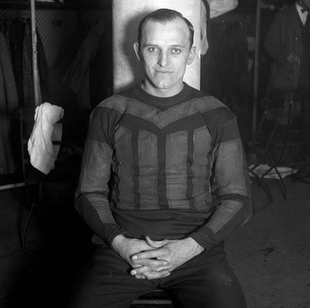 George Halas 1922 inside the cubs field lockeroom