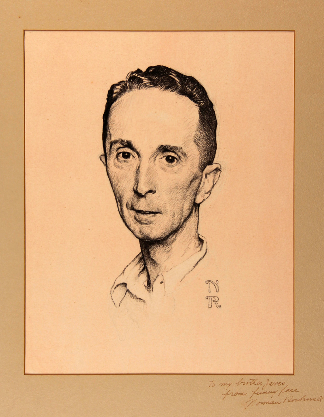 To my brother James, funny face Rockwell self portrait. 